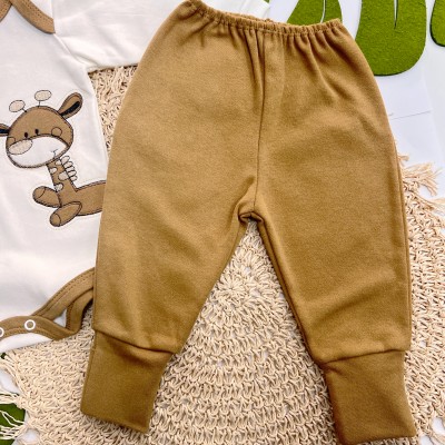 Conj. Body Manga Longa e Calça Girafinha - Caramelo Conj. Body Manga Longa e Calça Girafinha - Caramelo
